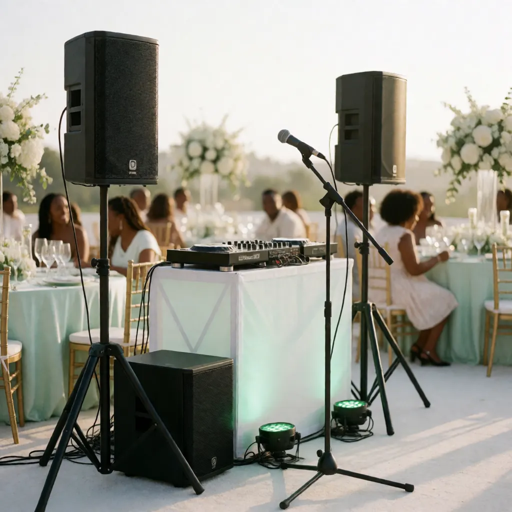 Réception de mariage sonorisée.